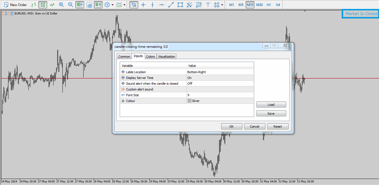کندل تایم متاتریدر 5