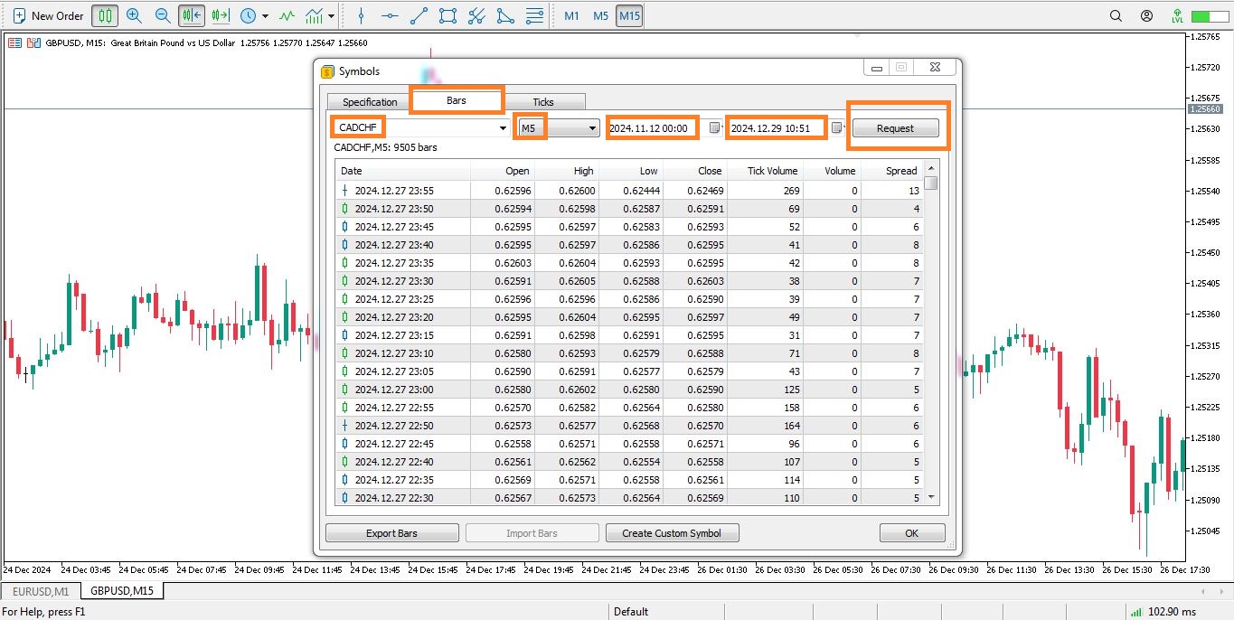 مرحله دوم دانلود هیستوری متاتریدر 5 - راکیمو