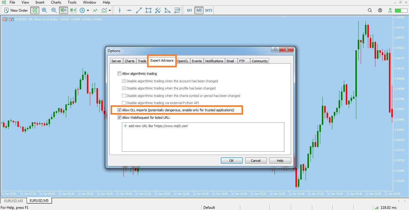 دلیل اجرا نشدن اندیکاتور در متاتریدر - راکیمو