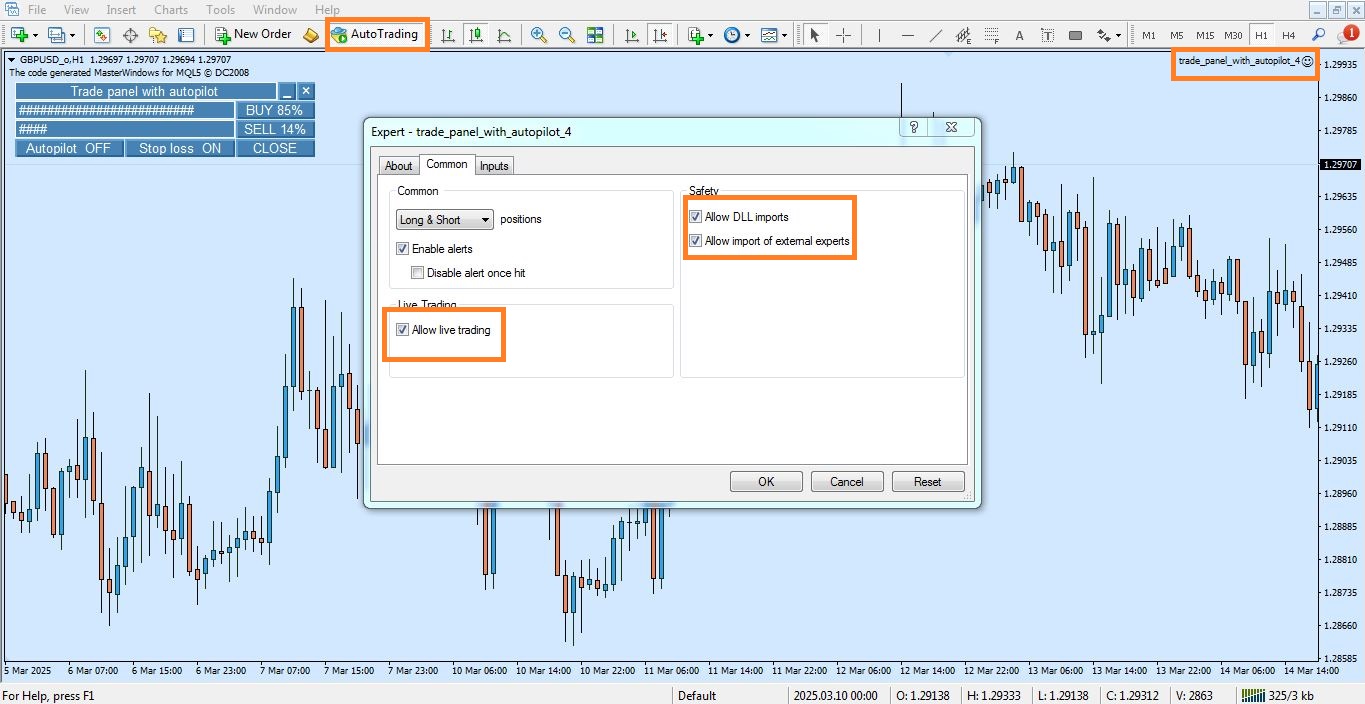 دانلود اکسپرت Trade Panel برای متاتریدر 4 - تصویر 4
