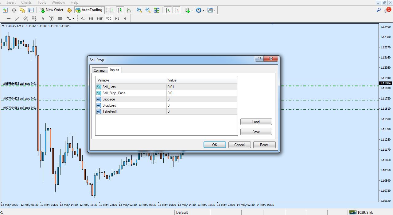 تنظیمات اسکریپت Sell Stop برای متاتریدر 4 - 04 - راکیمو